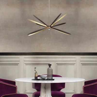 Post-modern Nordic Dragonfly Hardware 6-Light Art Chandeliers