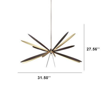 Post-modern Nordic Dragonfly Hardware 6-Light Art Chandeliers