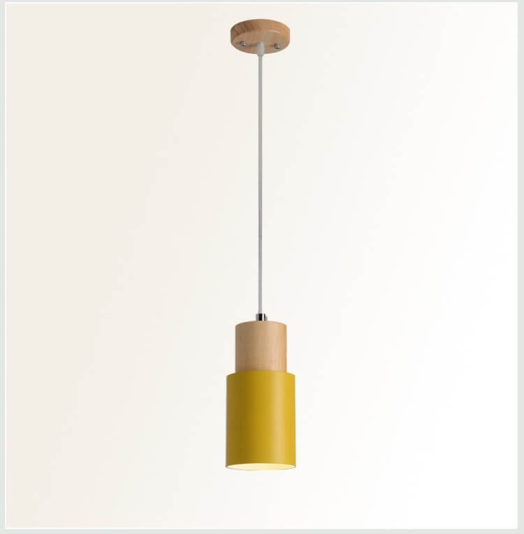 Nordic Macaron Zylinder Aluminium 1-Licht Einzel-LED-Pendelleuchte 