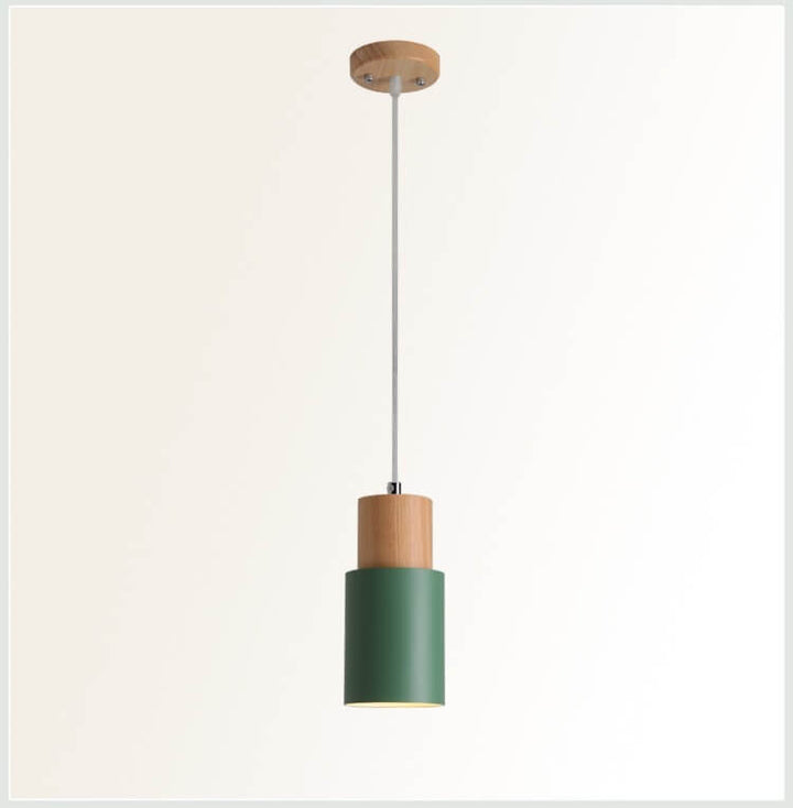 Nordic Macaron Zylinder Aluminium 1-Licht Einzel-LED-Pendelleuchte 