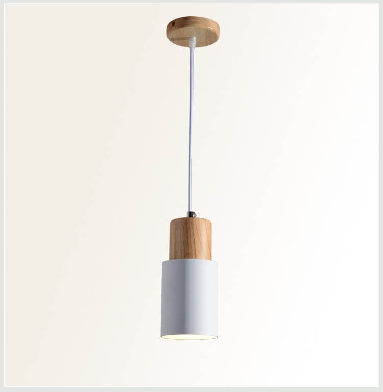 Nordic Macaron Zylinder Aluminium 1-Licht Einzel-LED-Pendelleuchte 