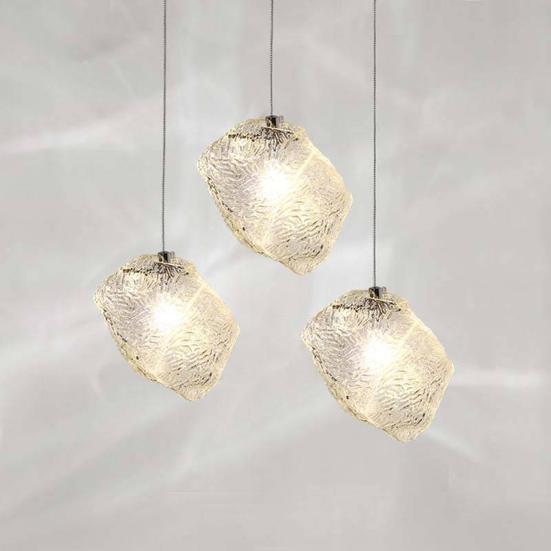 Nordic Creative Ice Cube Glass 1-Light  Pendant Light