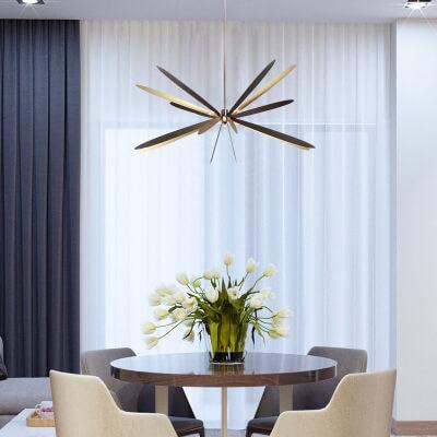 Post-modern Nordic Dragonfly Hardware 6-Light Art Chandeliers