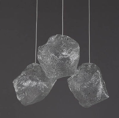 Nordic Creative Ice Cube Glass 1-Light LED Pendant Light