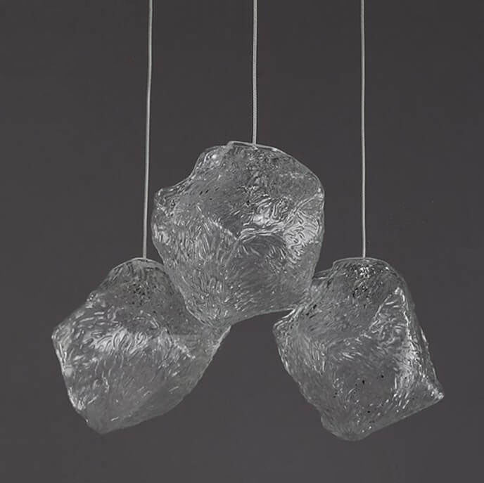 Nordic Creative Ice Cube Glass 1-Light  Pendant Light