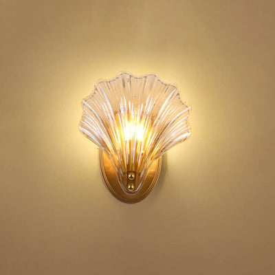 Creative Glass Shell 1-Light Wall Sconce Lamp