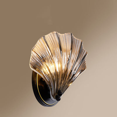 Creative Glass Shell 1-Light Wall Sconce Lamp