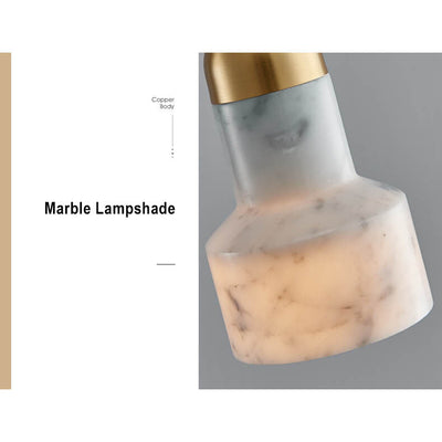 Marble 1-Light Bell Pendant Light