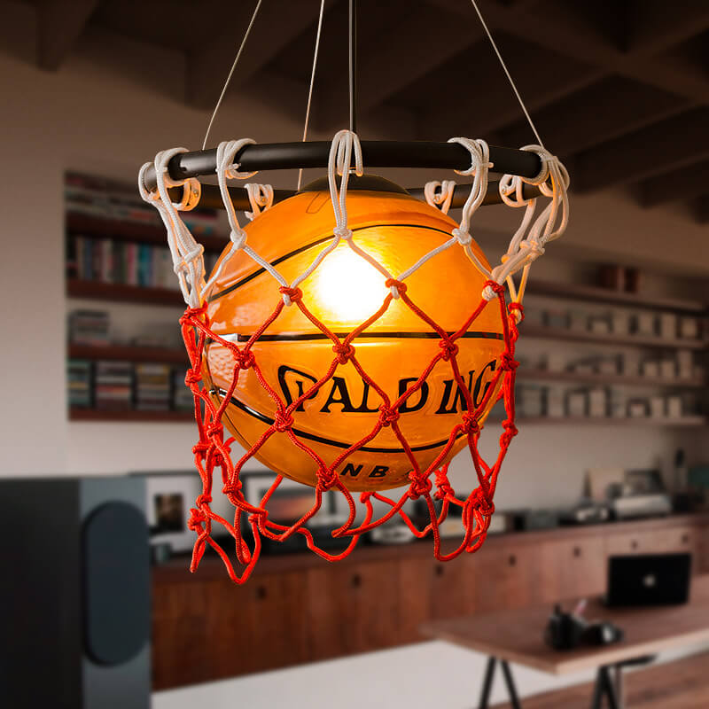 Suspension Luminaire 1-Lumière Basketball Créatif 