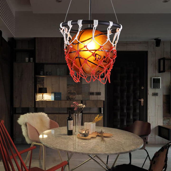 Suspension Luminaire 1-Lumière Basketball Créatif 