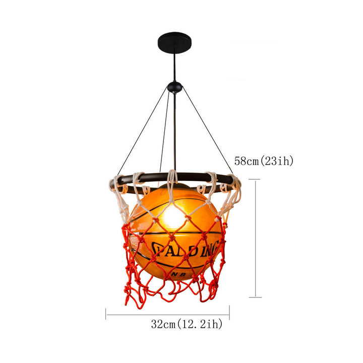Suspension Luminaire 1-Lumière Basketball Créatif 
