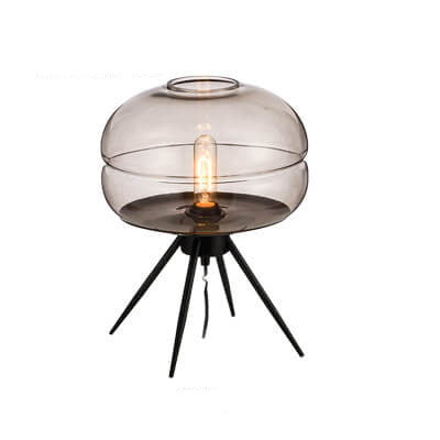 Nordic Clear Glass 1-Light Tripod Table Lamps