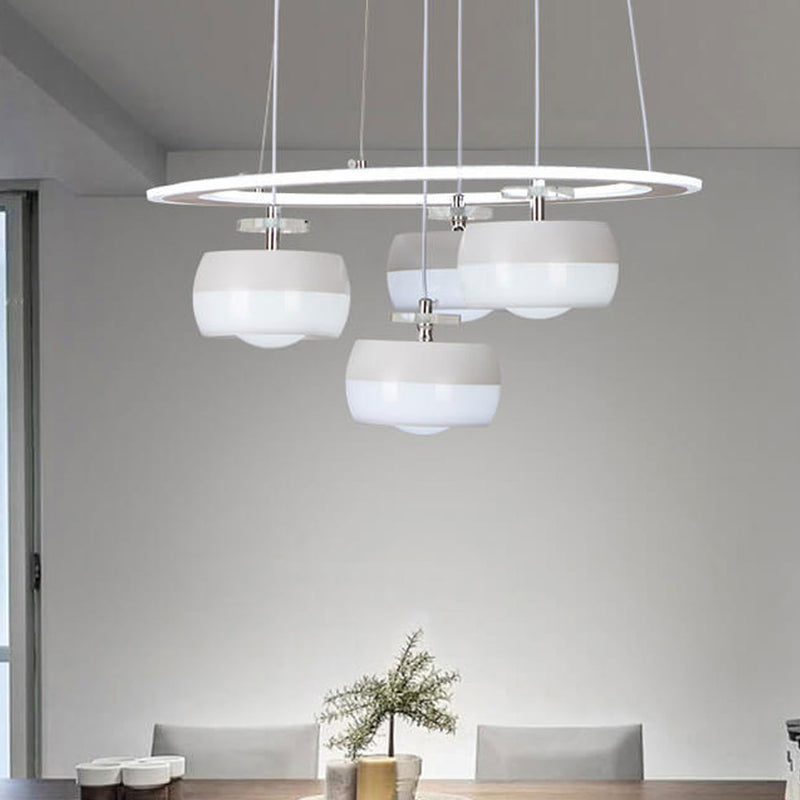 ثريا LED من الألومنيوم والحديد المطاوع بتصميم حديث وبسيط 