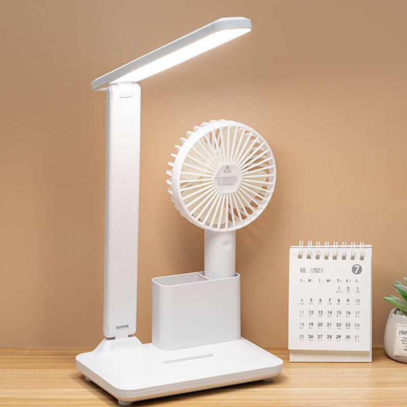 Lampe de bureau LED de lecture avec protection des yeux USB et porte-stylo pliable simple 