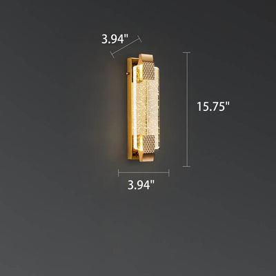 مصباح حائط LED فاخر حديث من الكريستال الفقاعي المربع من سبائك الألومنيوم 