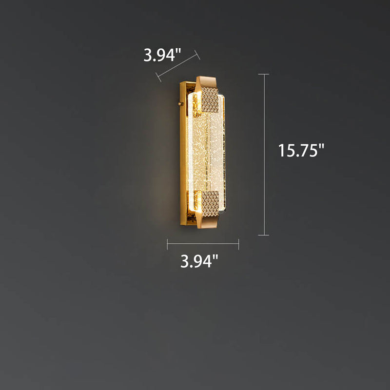 مصباح حائط LED فاخر حديث من الكريستال الفقاعي المربع من سبائك الألومنيوم 