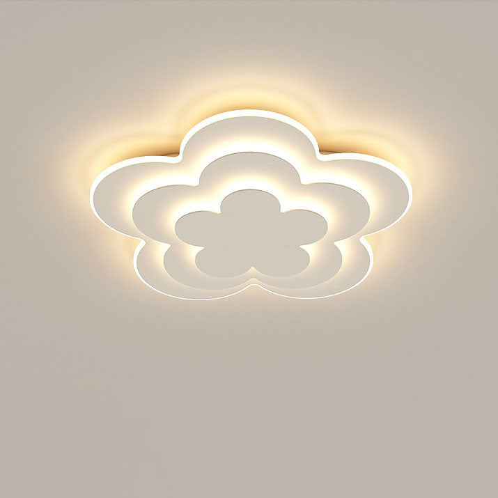 إضاءة LED مثبتة على السقف بتصميم حديث ومبدع على شكل بتلات زهور من الأكريليك 