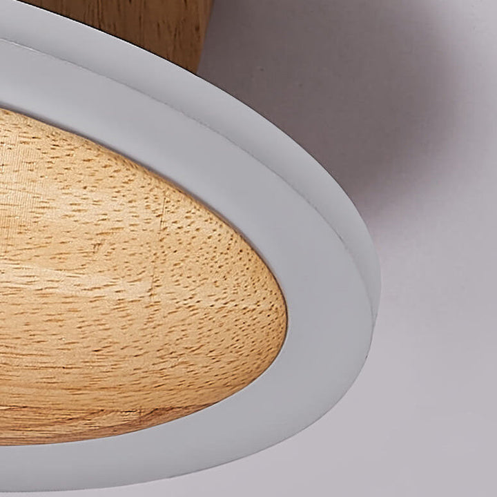Moderne minimalistische ovale LED-Deckenleuchte mit halber Einbauleuchte 