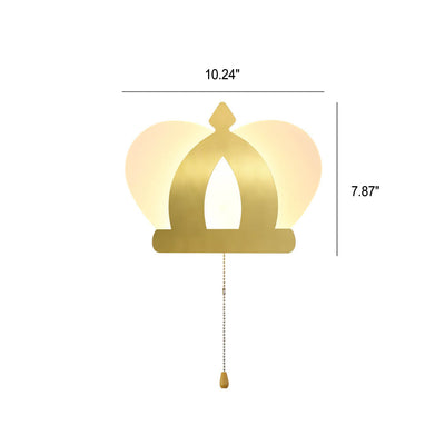 Modern Minimalist Golden Crown Acrylic LED Wall Sconce Lamp