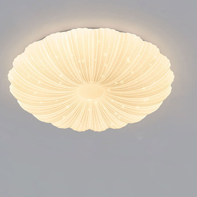 Modern Minimalist Shell Acrylic Round LED Flush Mount Ceiling Light