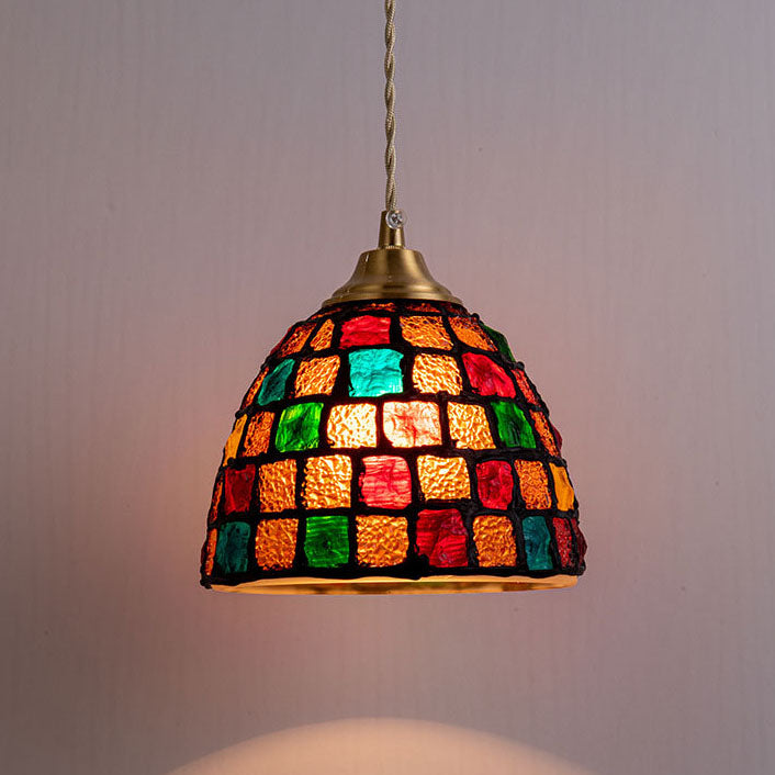 Nordic Vintage Colorful Shell 1-Licht Pendelleuchte 