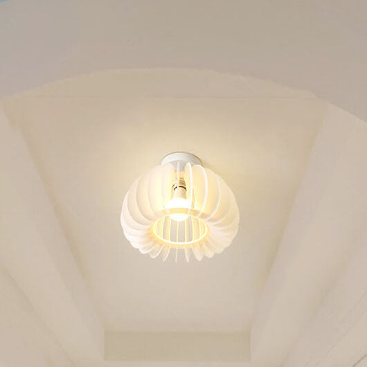 Luz de techo empotrada de 1 luz de acrílico en forma de calabaza moderna y simple 
