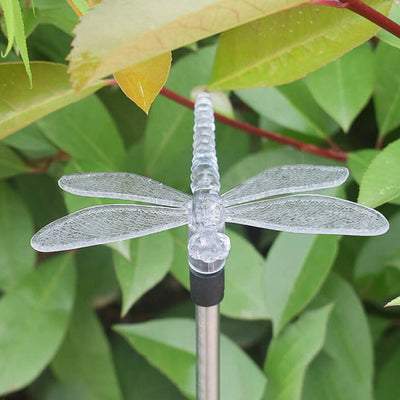 Solar Flower Butterfly Dragonfly Outdoor Courtyard LED Ground Insert Path Light