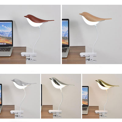 Nordic Creative Bird Clip USB Charging LED Night Light Table Lamp