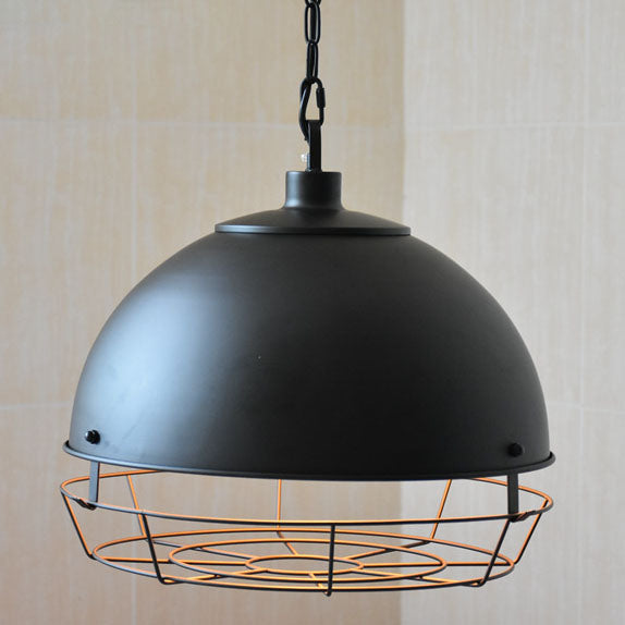 Industrial Vintage Pot Lid Mesh Iron 1-Light Pendant Light