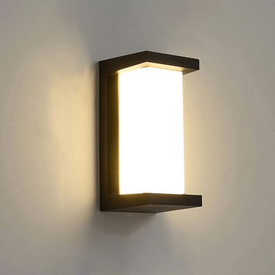 Modern Creative Geometry Aluminum Outdoor Waterproof LED Wall Sconce Lamp