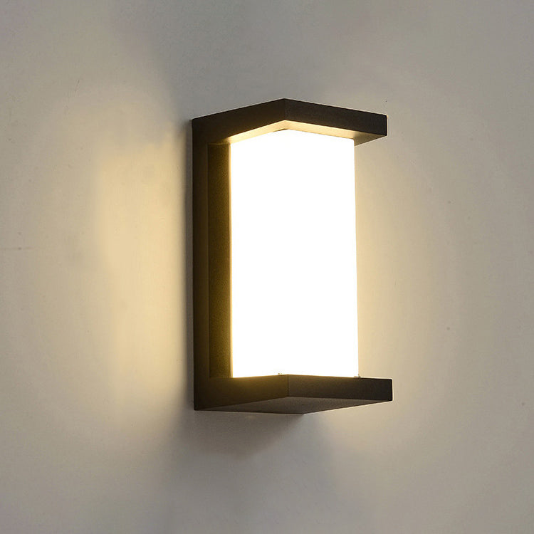 Modern Creative Geometry Aluminum Outdoor Waterproof LED Wall Sconce Lamp