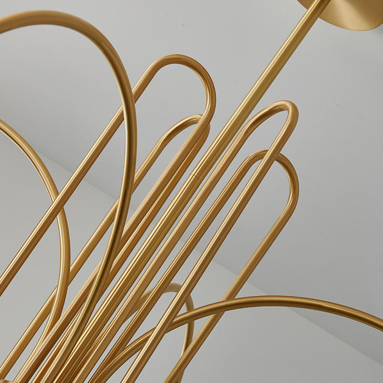 Modern Minimalist Glass Bubble Ball Brass 4/6/8 Light Chandelier