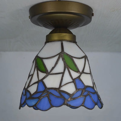 Traditional European Tiffany 1-Light Wall Sconce Lamp For Bedroom