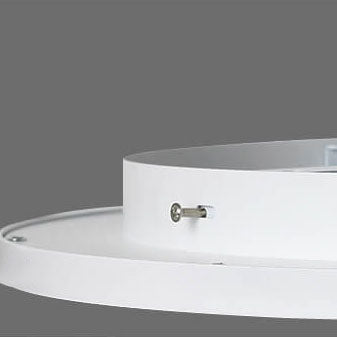 Modern Minimalist Acrylic Aluminum Round Shade LED Flush Mount Ceiling Light For Living Room