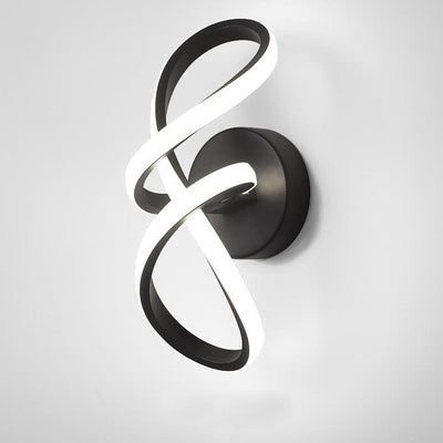 Lampe murale LED en aluminium de forme simple et torsadée nordique 