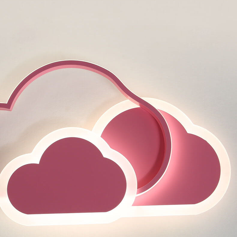 Plafonnier LED à montage encastré en forme de nuage en acrylique, dessin animé créatif