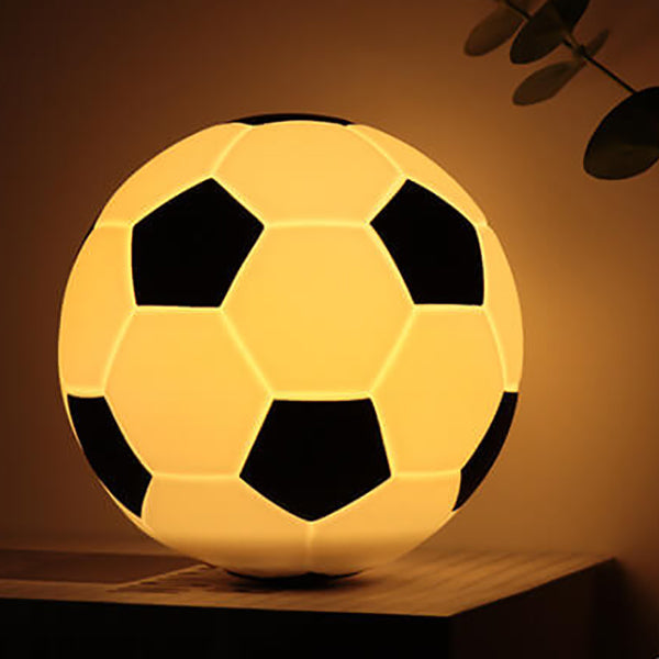 Kreatives Fußball-Silikon-LED-Nachtlicht USB-Ladetischlampe 