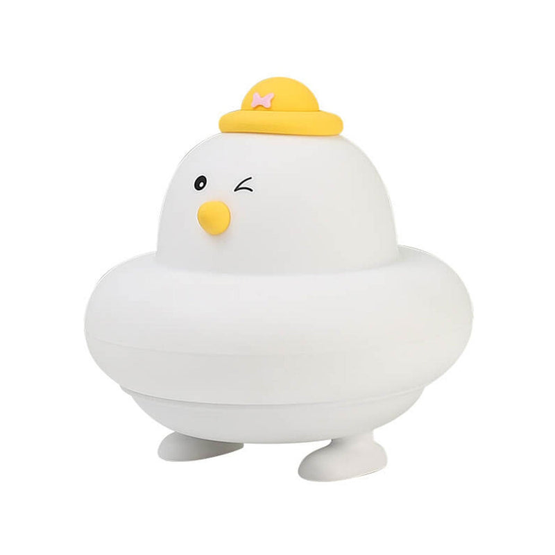 Lampe de table LED drôle en silicone Petit mignon poulet Pat veilleuse 