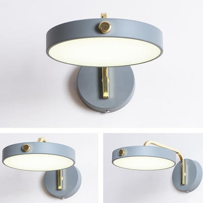 Modern Macaroon Round Iron LED Wall Sconce Lamp