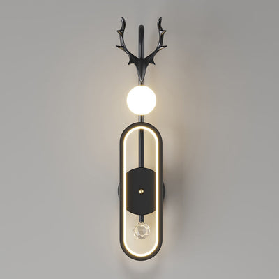 Nordic Light Luxury Geweih Kreis LED Wandleuchte 