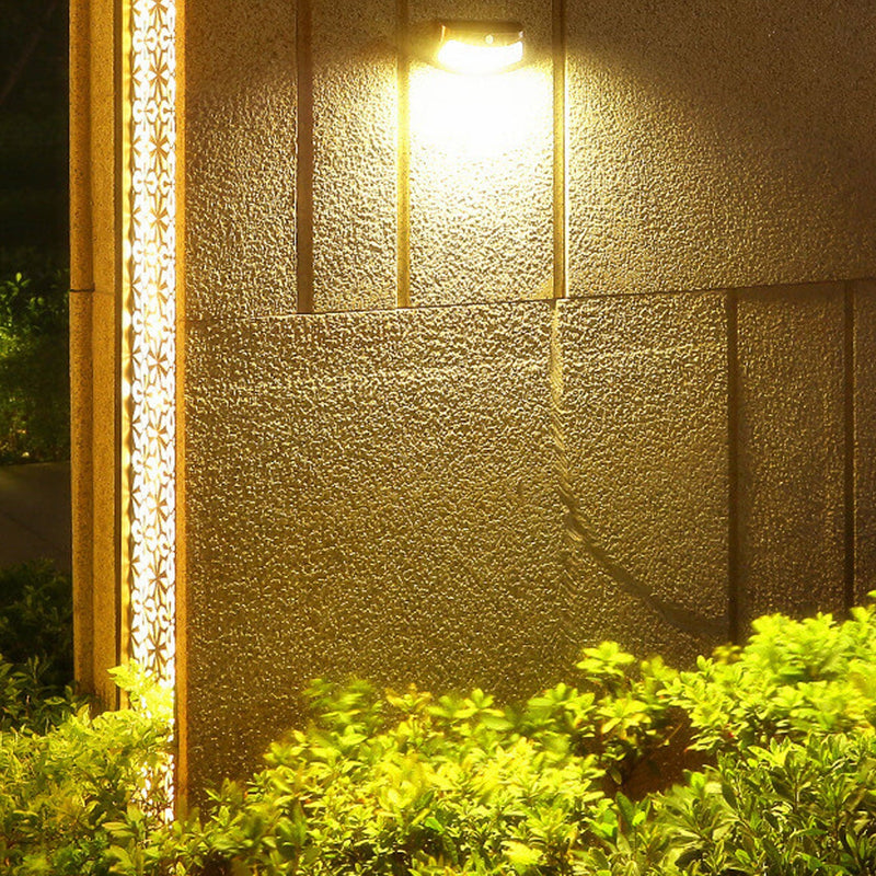 Solar Trapezoid Induction Outdoor Waterproof Patio LED Wall Sconce Lamp