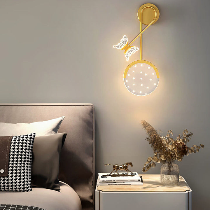 Kreatives modernes Acryl-Schmetterlingsstern-Design LED Wandleuchte 