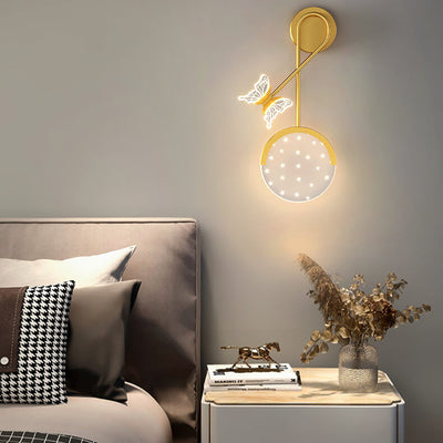 Lámpara de Aplique de Pared LED con Diseño de Mariposa Estrella Moderna Creativa de Acrílico 