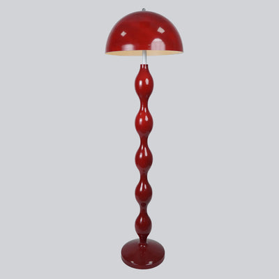 Contemporary Scandinavian Iron Mushroom Shade 1-Light Standing Floor Lamp For Bedroom