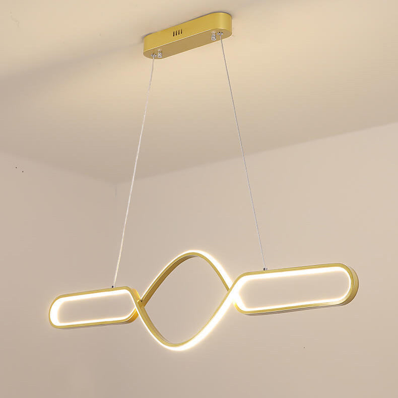 Modern Minimalist Bow Line Island Light LED Chandelier