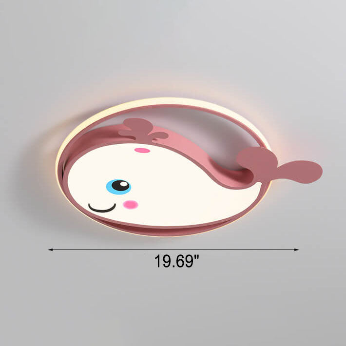 Cartoon Creative Dolphin Circle LED Kinder-Unterputz-Deckenleuchte 