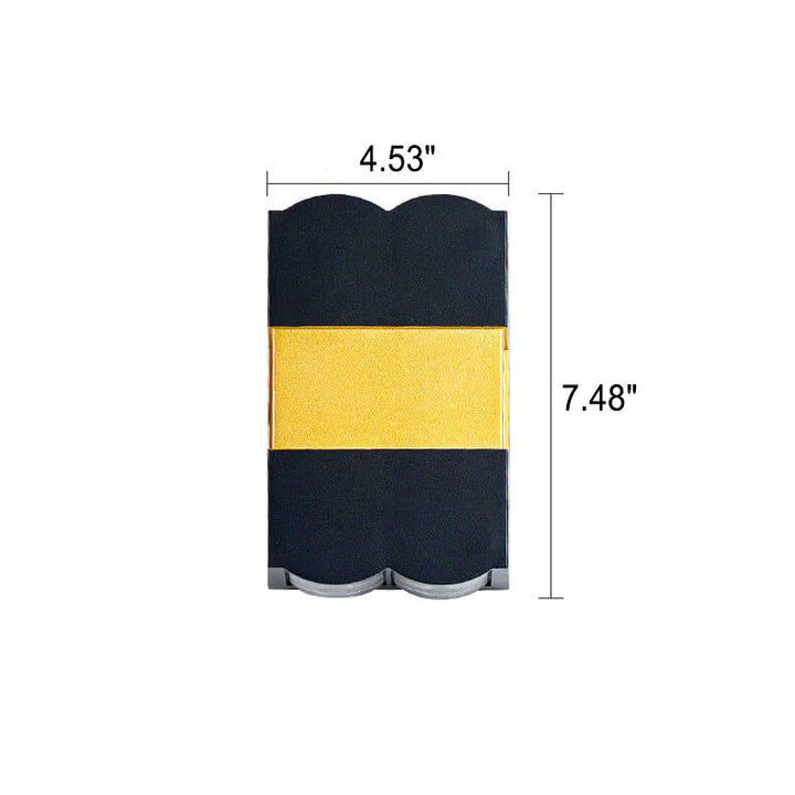 Applique murale moderne rectangulaire en aluminium avec verre et LED, étanche pour patio extérieur 