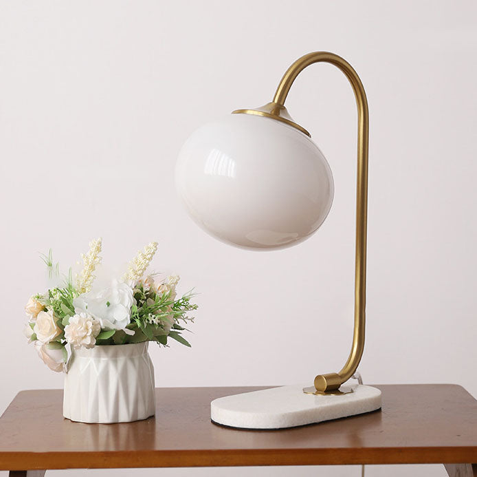 Lampe de table à 1 lumière en fer et marbre minimaliste classique nordique 