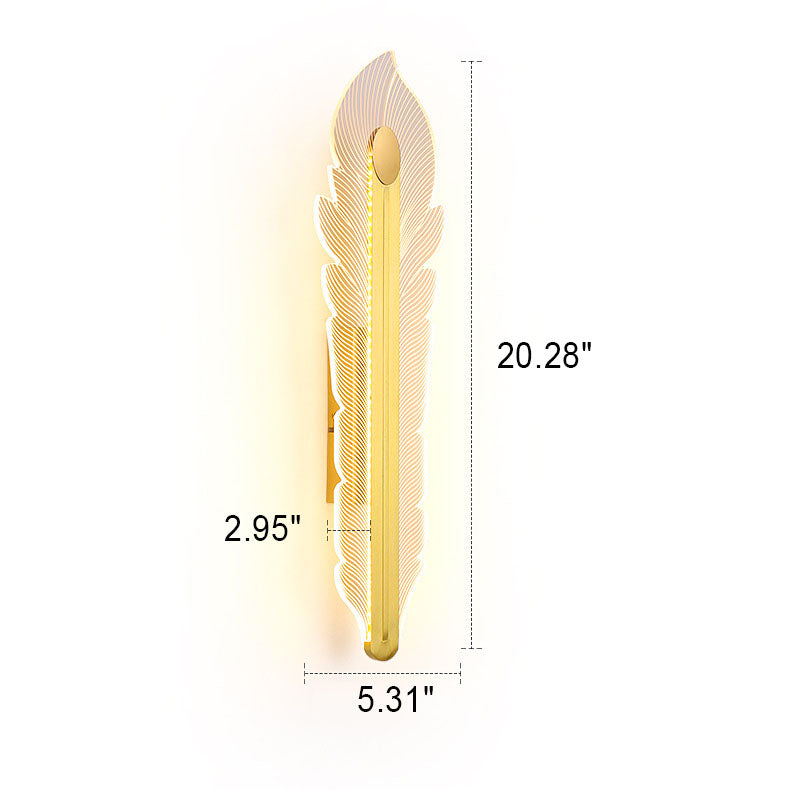 Applique murale LED de luxe en acrylique avec queue de phénix, lumière nordique 