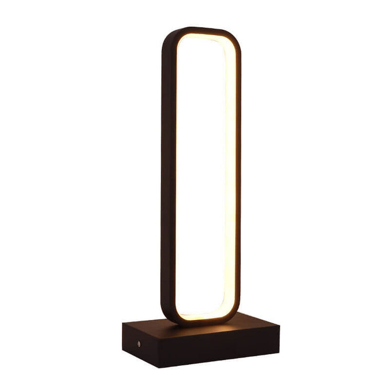 Moderne Minimalistische Ring Aluminium Silikon LED Tischlampe 